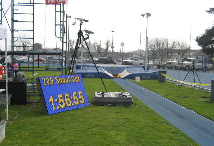 Finish Line Setup at Modesto JC