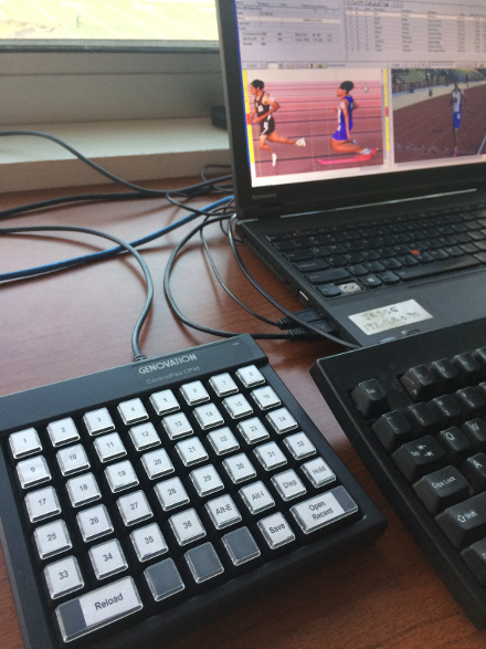 Shortcut Keypad for Splits at Big 8 Championships, 2017