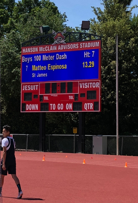 Video Display at PAL Varsity Championships, Jesuit High School, 2018