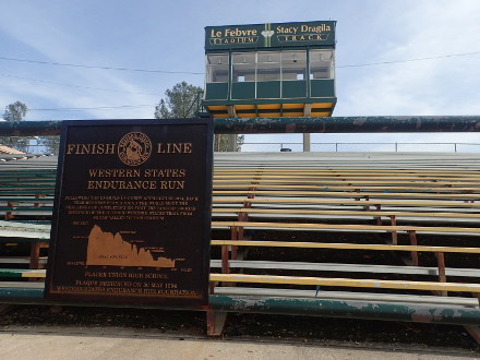 Stacy Dragila Track: Finish of the Western States 100, Placer HS, Auburn CA