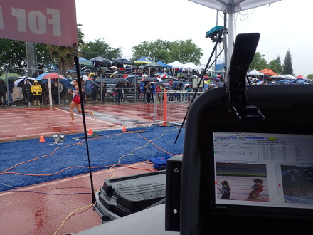 Girls 1600 in the Rain, Thunder Invitational, Rocklin HS, 2016